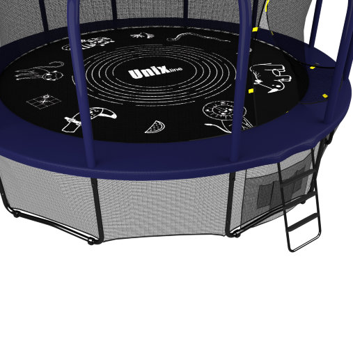 Батут пружинный с защитной сеткой UNIX line SUPREME GAME 16ft (зеленый) + баскетбольный набор Батут пружинный с защитной сеткой UNIX line SUPREME GAME 16ft (зеленый) + баскетбольный набор