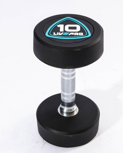 Гантели в уретане LIVEPRO Studio Dumbbells 7 кг, черный/синий Гантели в уретане LIVEPRO Studio Dumbbells 7 кг, черный/синий