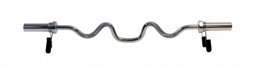 Гриф олимпийский сильноизогнутый хромированный 47" REBEL с замками Гриф олимпийский сильноизогнутый хромированный 47" REBEL с замками