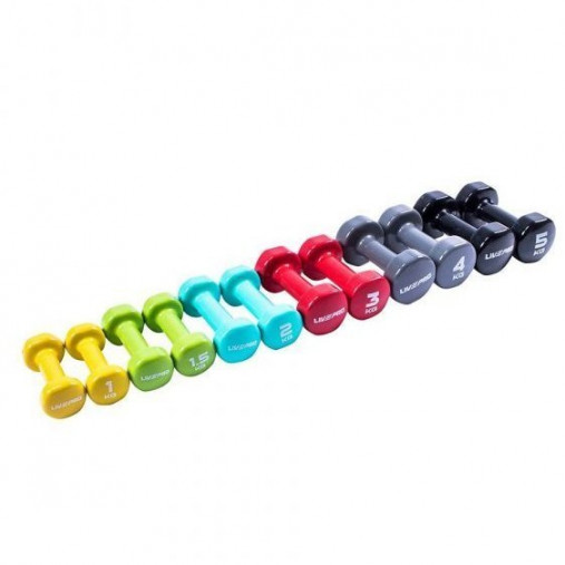 Гантели для аэробики LIVEPRO Colored Studio Dumbbell 1,5 кг, зеленый Гантели для аэробики LIVEPRO Colored Studio Dumbbell 1,5 кг, зеленый
