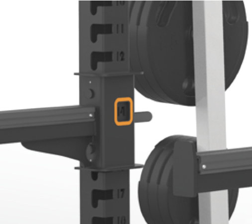 Визуальный индикатор установочной высоты и цветной штырь-блокировка позволяют изменить уровень установки грифа просто и быстро Визуальный индикатор установочной высоты и цветной штырь-блокировка позволяют изменить уровень установки грифа просто и быстро