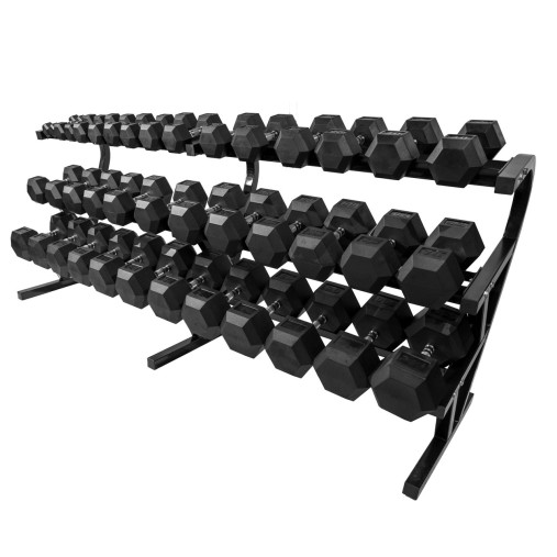 Подставка PERFORM BETTER 3-Tier Economy Dumbbell Rack под гексагональные гантели 3-х уровневая на 15 - 20 пар, арт. 4058-03