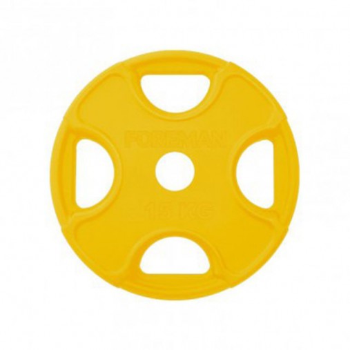 Обрезиненный диск FOREMAN FMPRR-15KGYL (15 кг) Обрезиненный диск FOREMAN FMPRR-15KGYL (15 кг)