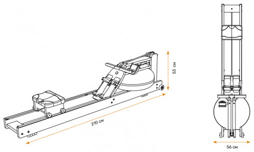 Тренажер гребной WaterRower 150 с дисплеем S4 Club COMM (ясень окрашенный) Тренажер гребной WaterRower 150 с дисплеем S4 Club COMM (ясень окрашенный)