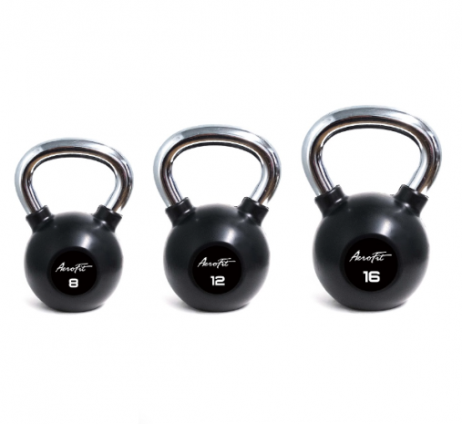 Гиря обрезиненная с хромированной рукояткой, AeroFit, 24 кг. Гиря обрезиненная с хромированной рукояткой, AeroFit, 24 кг.