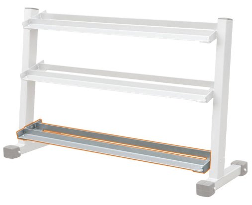 Стойка двухрядная для гантелей Aerofit IF IFDB4 с дополнительной третьей полкой IFD4BA Стойка двухрядная для гантелей Aerofit IF IFDB4 с дополнительной третьей полкой IFD4BA