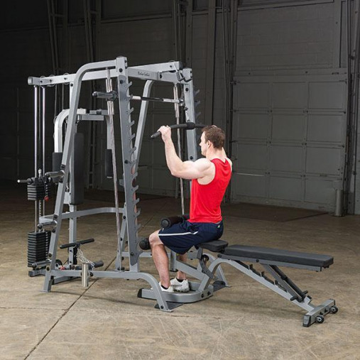 Машина Смита Body Solid GS348Q с тягой и стеком 90 кг (без скамьи и батерфляя)