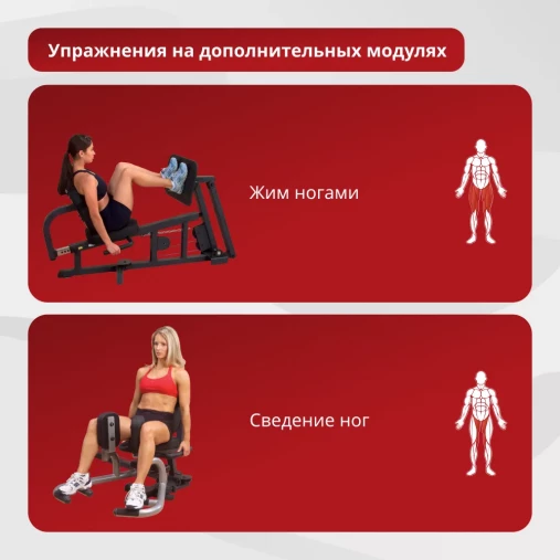 Силовой мультицентр Body Solid G3S со встроенным стеком 73 кг. Силовой мультицентр Body Solid G3S со встроенным стеком 73 кг.