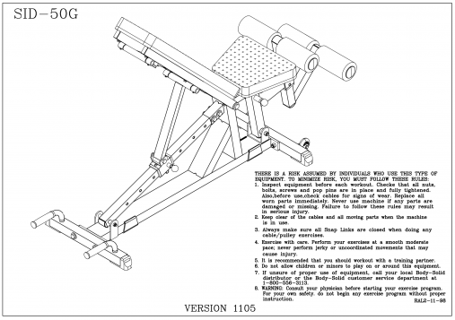 Скамья силовая регулируемая Body-Solid SID50G профессиональная мультифункциональная Скамья силовая регулируемая Body-Solid SID50G профессиональная мультифункциональная