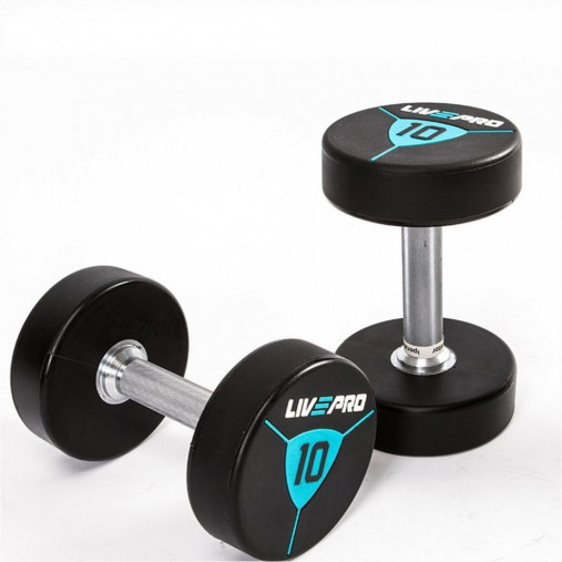 Гантели в уретане LIVEPRO Premium Urethane Dumbbells 24 кг, черный/синий (пара) Гантели в уретане LIVEPRO Premium Urethane Dumbbells 24 кг, черный/синий (пара)