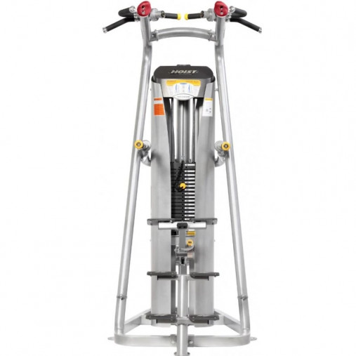 Подтягивание, отжимание с помощью, на прямых ногах. Гравитрон HOIST ROC-IT RS-1700 черный