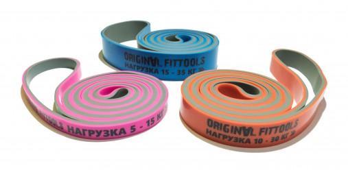 Набор из трех двуцветных эспандеров 208 см OFT Набор из трех двуцветных эспандеров 208 см OFT